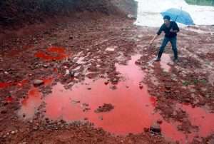 water pollution from batteries and industrial waste